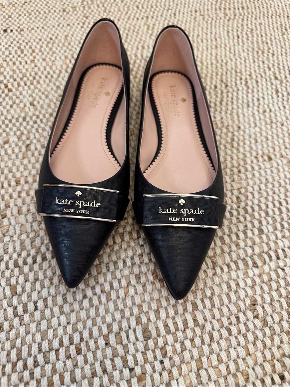 Kate Spade Deneuve Pointed Toe Flats Black Size 7